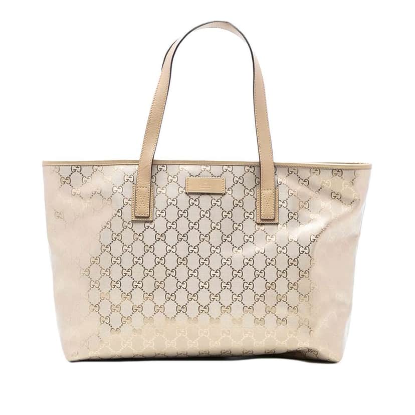 Gucci Medium GG Imprime Tote Gold Canvas Good condition - Front View