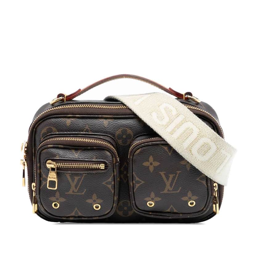 Louis Vuitton Monogram Utility Satchel Brown Very good condition - Front View