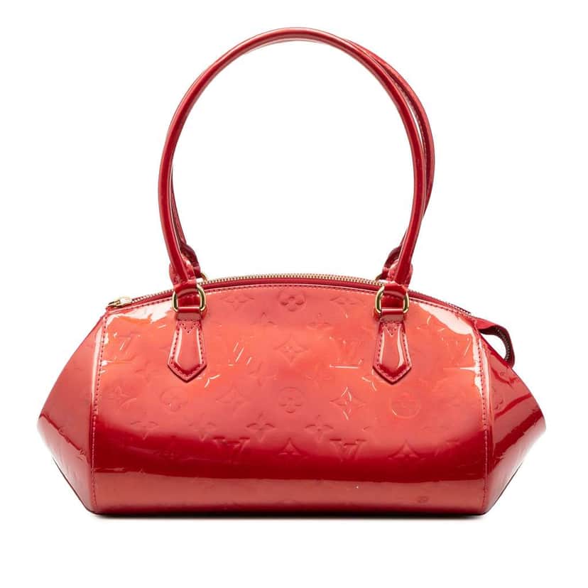 Louis Vuitton Monogram Vernis Sherwood PM Red Leather Good condition - Front View