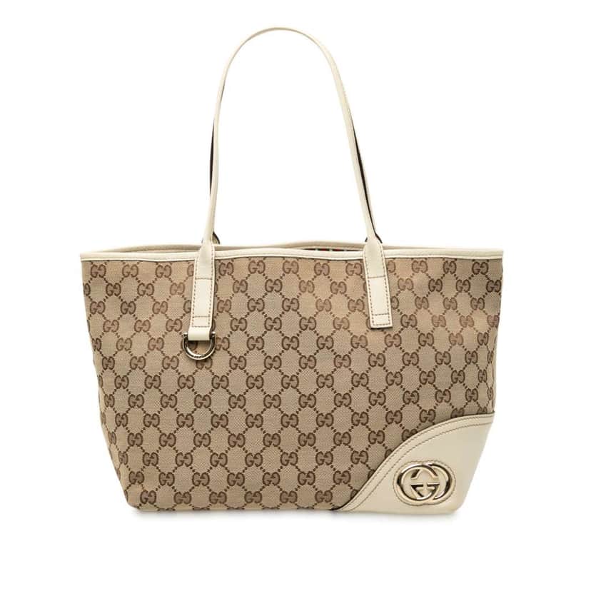 Gucci GG Canvas New Britt Tote Brown Canvas Good condition - Front View