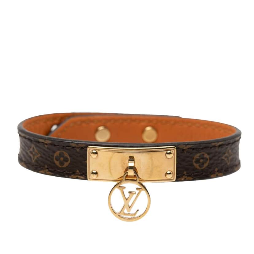 Louis Vuitton Monogram Logomania Bracelet 17 Brown Good condition - Front View