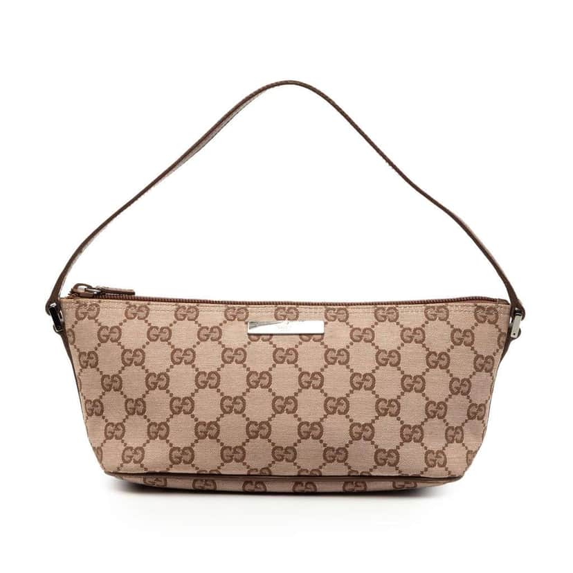Gucci GG Canvas Boat Brown Canvas Good condition - Front View