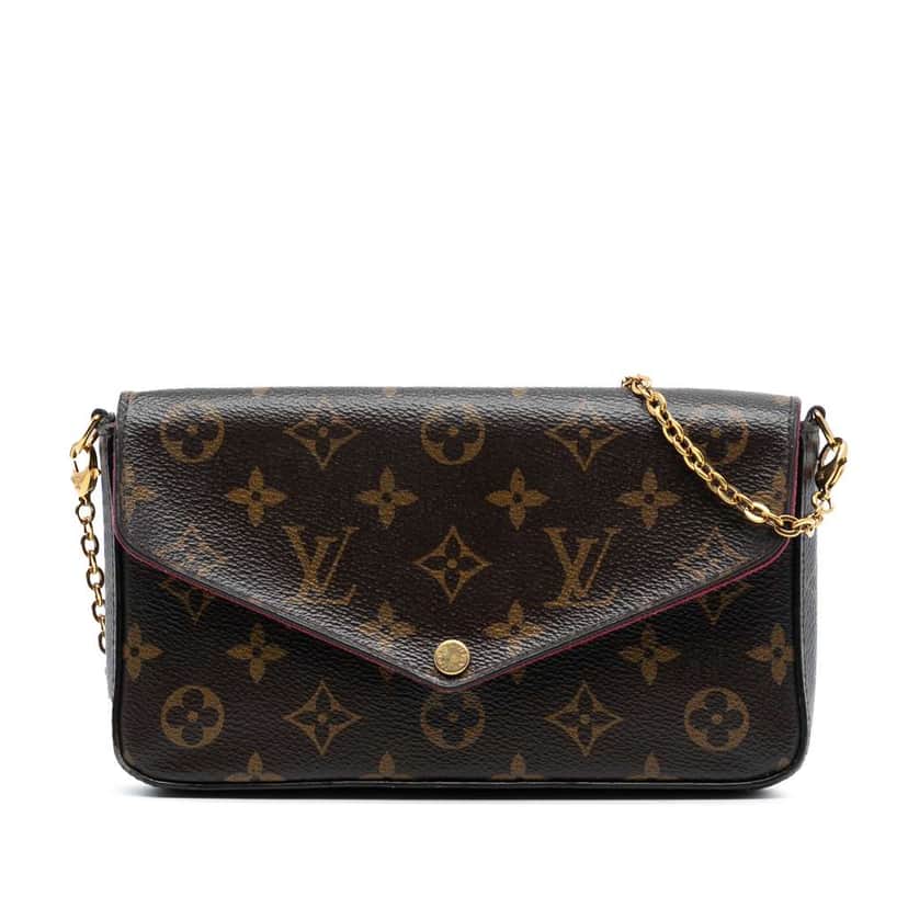 Louis Vuitton Monogram Pochette Felicie Brown Good condition - Front View