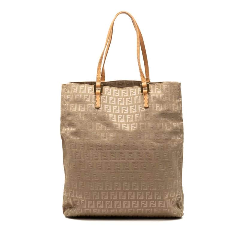 Fendi Zucchino Canvas Tote Brown Canvas Very good condition - Front View