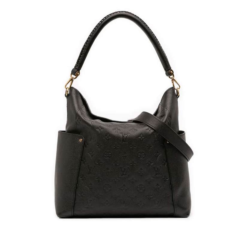 Louis Vuitton Monogram Empreinte Bagatelle Black Leather Fair condition - Front View