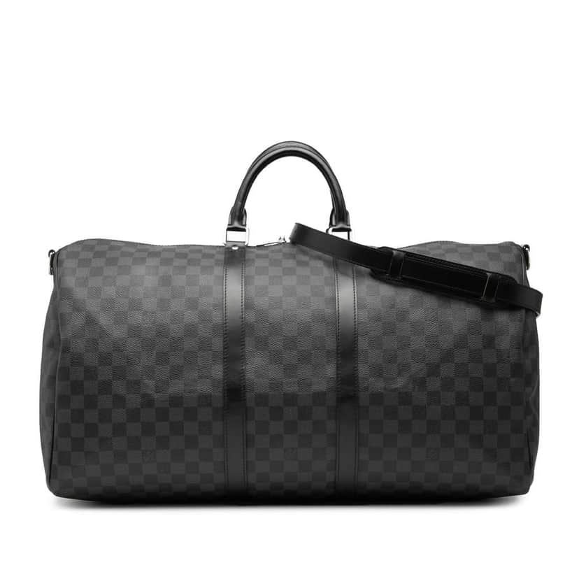 Louis Vuitton Damier Graphite Keepall Bandouliere 55 Grey Good condition - Front View