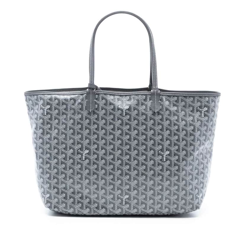 Goyard Goyardine Saint Louis PM Grey Canvas Good condition - Front View