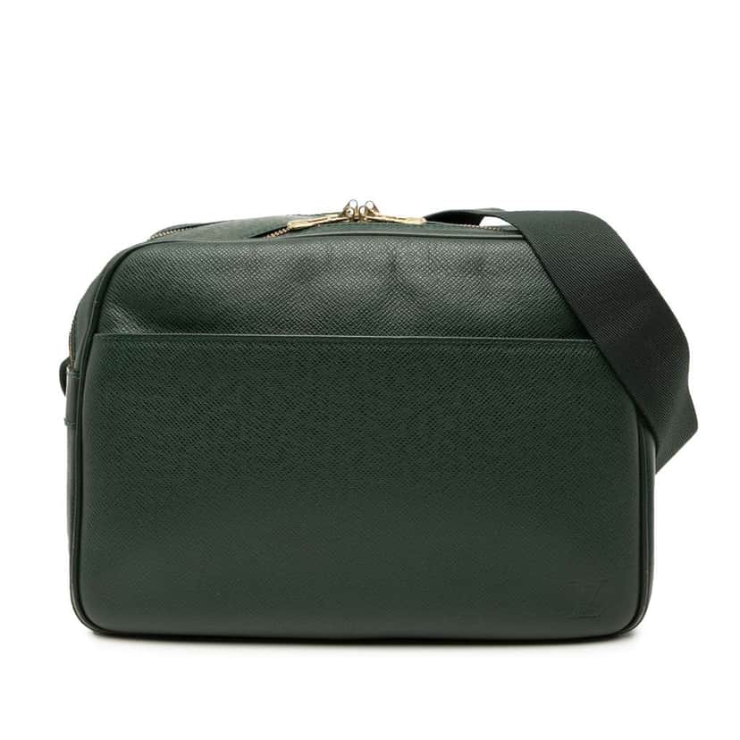 Louis Vuitton Taiga Reporter PM Green Leather Good condition - Front View