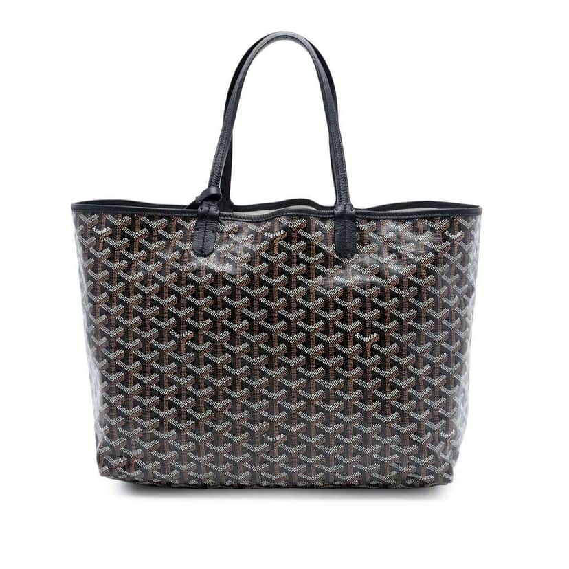Goyard Goyardine Saint Louis PM Black Canvas Good condition - Front View