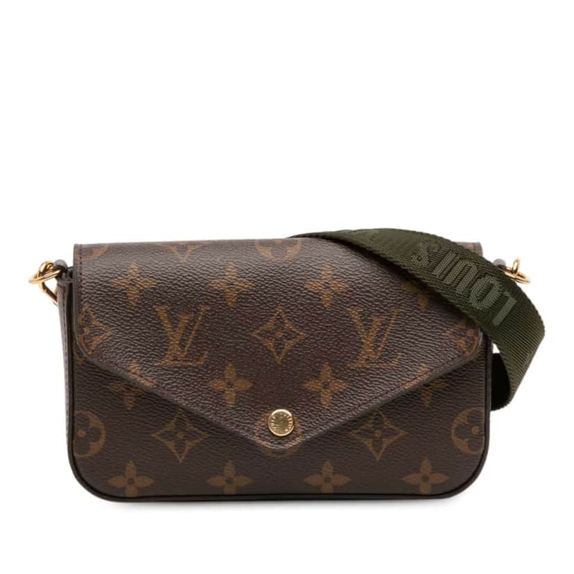 Louis Vuitton Monogram Felicie Strap And Go Brown Good condition - Front View