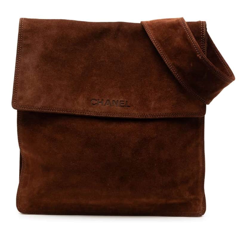 Chanel Suede Crossbody Brown Leather Good condition - Front View