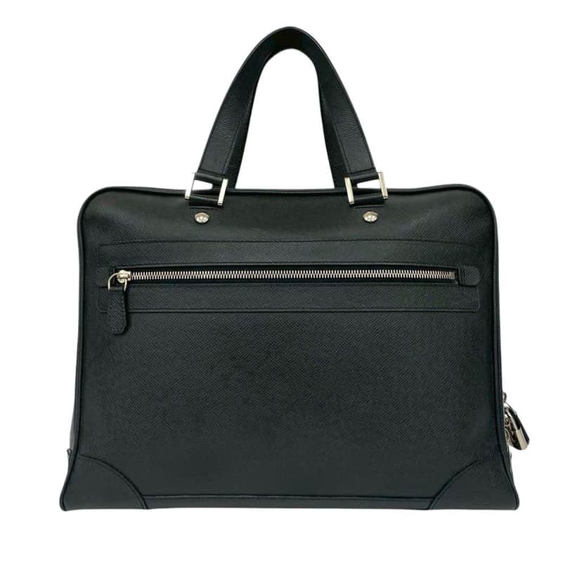Louis Vuitton Taiga Igor Briefcase Black Leather Good condition - Front View