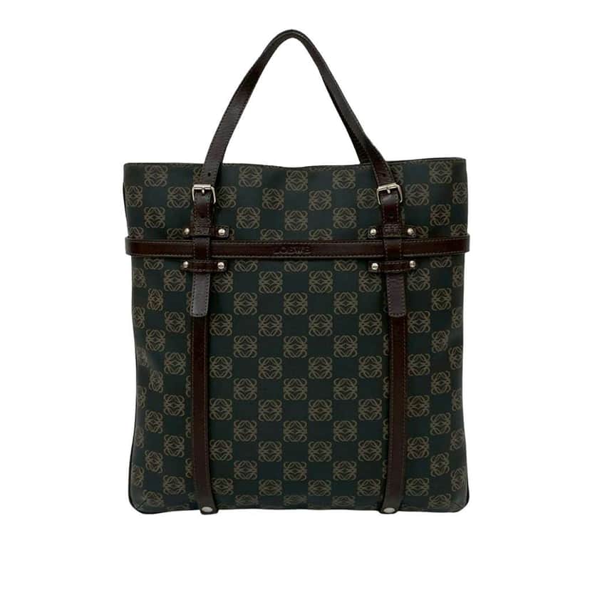 Loewe Anagram Coated Canvas Tote Brown Canvas Good condition - Front View