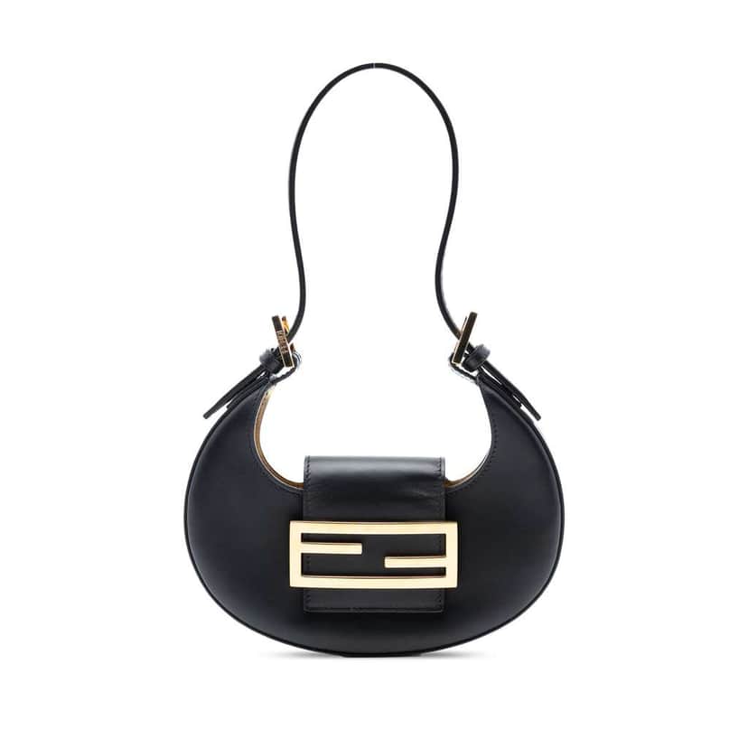 Fendi Mini Leather Cookie Hobo Black Leather Very good condition - Front View