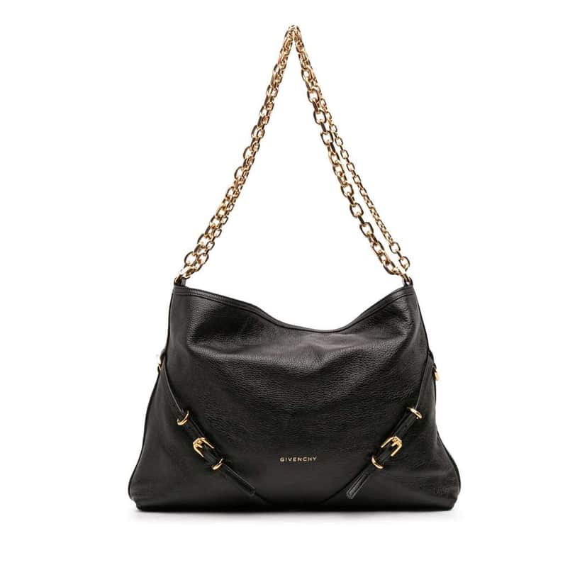 Givenchy Medium Leather Voyou Chain Crossbody Black Leather Good condition - Front View
