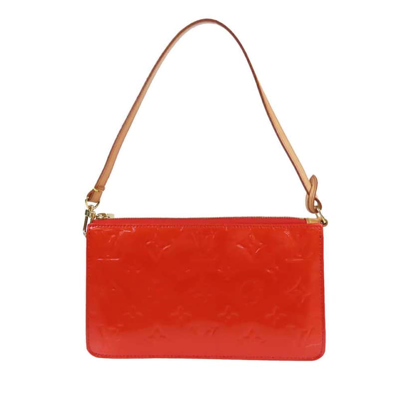 Louis Vuitton Monogram Vernis Pochette Lexington Red Leather Good condition - Front View