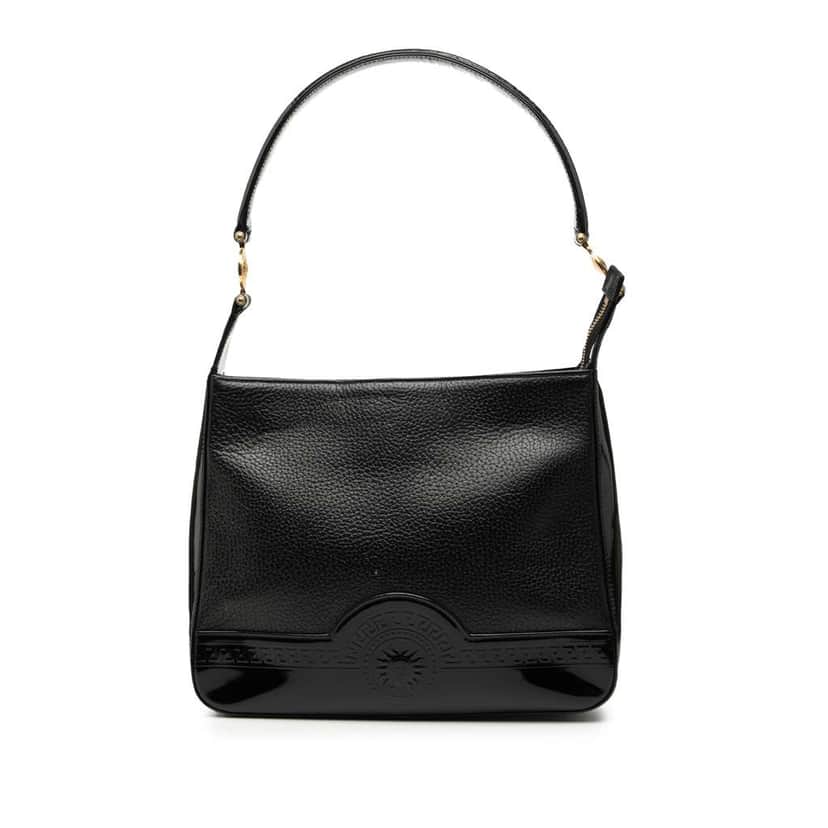 Versace Leather Medusa Shoulder Bag Black Leather Very good condition - Front View