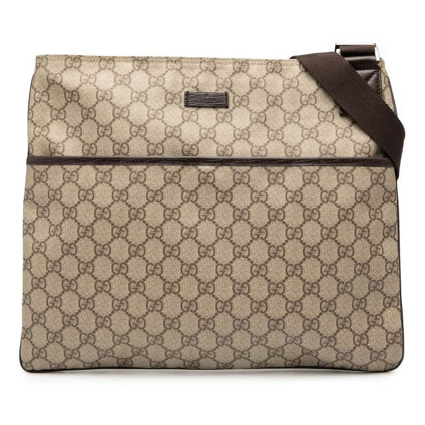 Gucci GG Supreme Crossbody Brown Canvas Very good condition - Front View