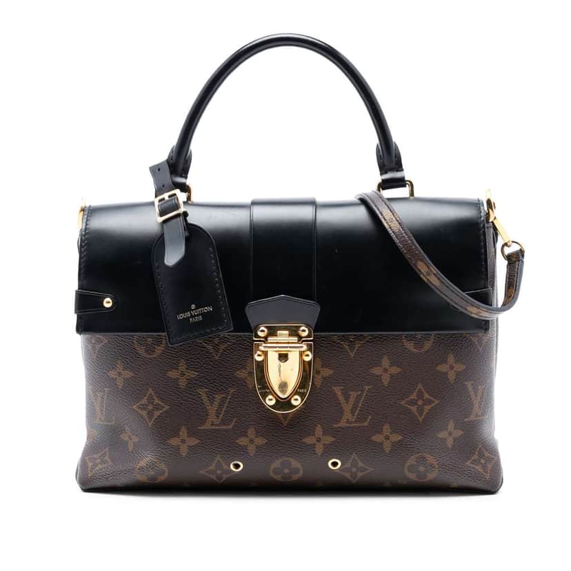 Louis Vuitton Monogram One Handle Flap Satchel Brown Good condition - Front View