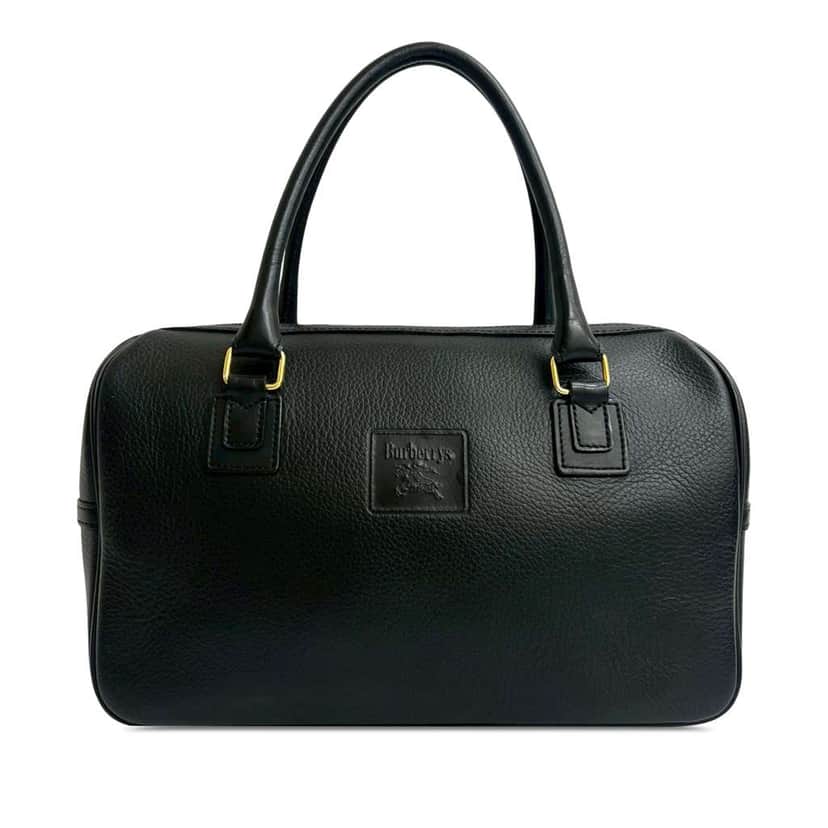 Burberry Leather Boston Bag Black Leather Good condition - Front View