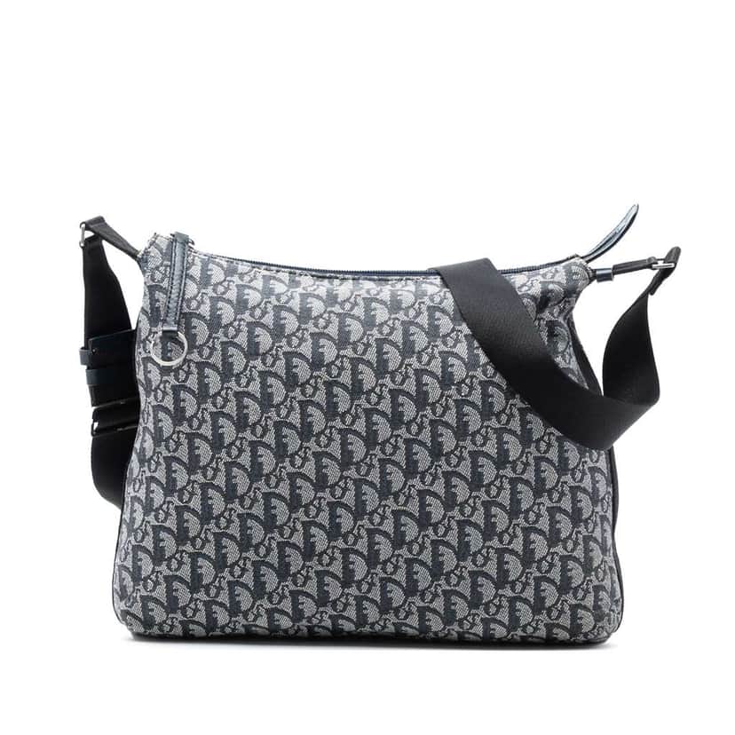 Dior Diorissimo Trotter Canvas Crossbody Blue Canvas Very good condition - Front View