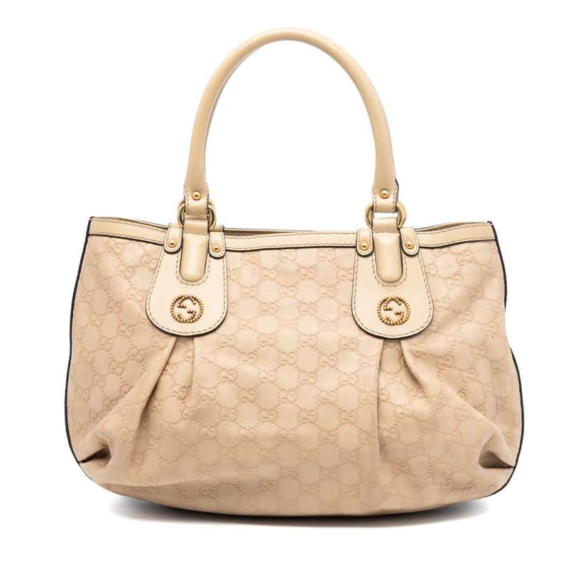 Gucci Guccissima Scarlett Tote Brown Leather Good condition - Front View