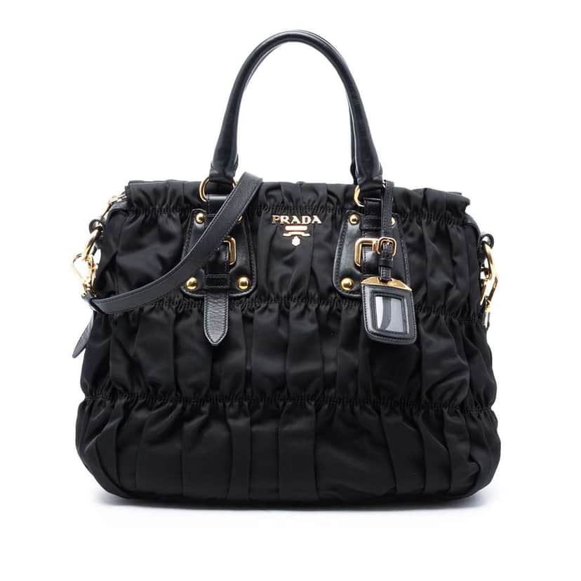 Prada Tessuto Gaufre Satchel Black Good condition - Front View