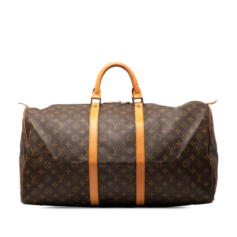 Louis Vuitton Monogram Keepall 55 Brown Good condition - Front View