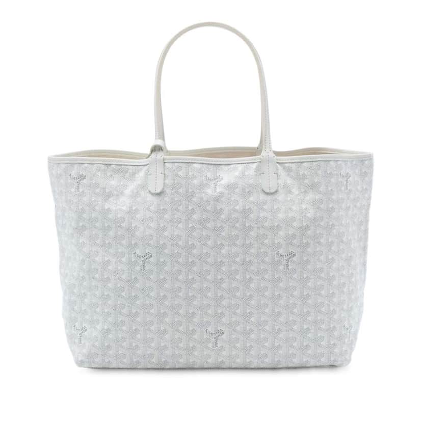 Goyard Goyardine Saint Louis PM White Canvas Very good condition - Front View