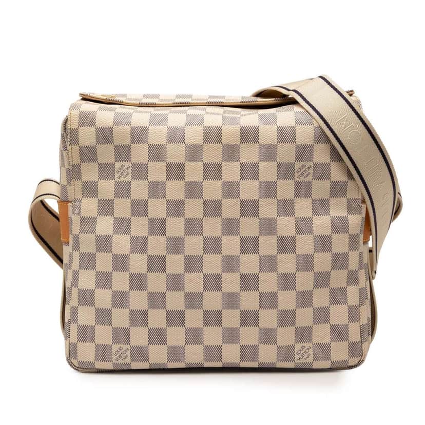 Louis Vuitton Damier Azur Naviglio White Very good condition - Front View
