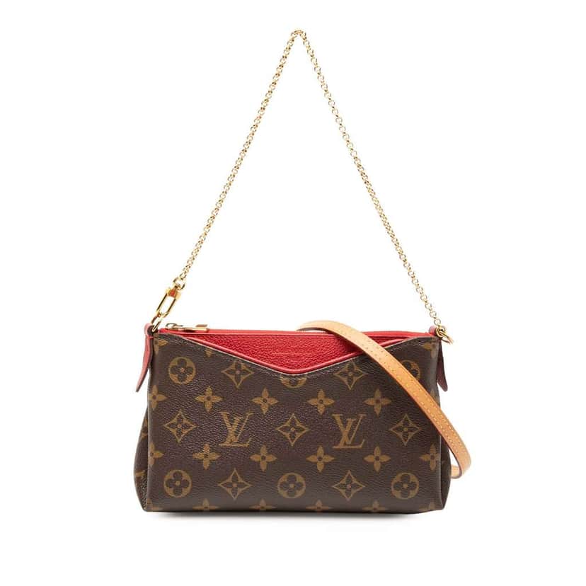 Louis Vuitton Monogram Pallas Clutch Brown Good condition - Front View