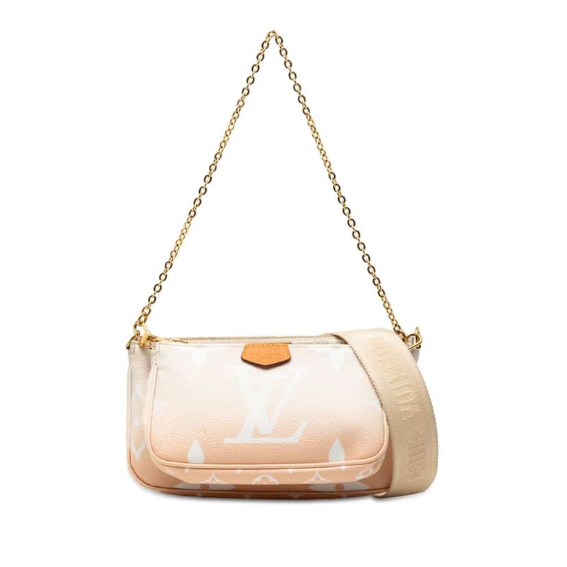 Louis Vuitton Monogram Giant By The Pool Multi Pochette Accessoires Brown Very good condition - Front View