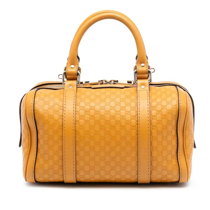 Gucci Small Microguccissima Joy Boston Bag Yellow Leather Very good condition - Front View