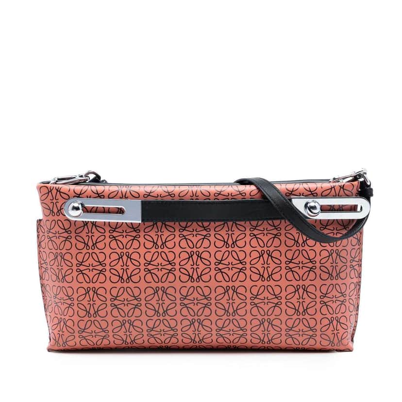 Loewe Small Repeat Anagram Leather Missy Satchel Orange Leather Very good condition - Front View