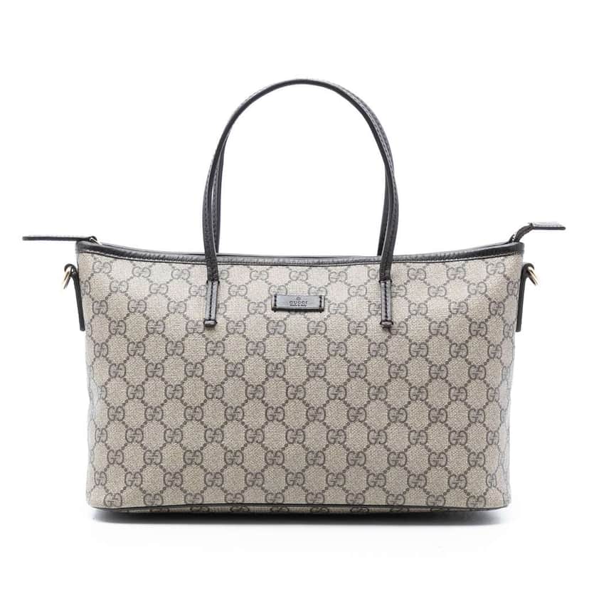 Gucci GG Supreme Satchel Brown Canvas Good condition - Front View