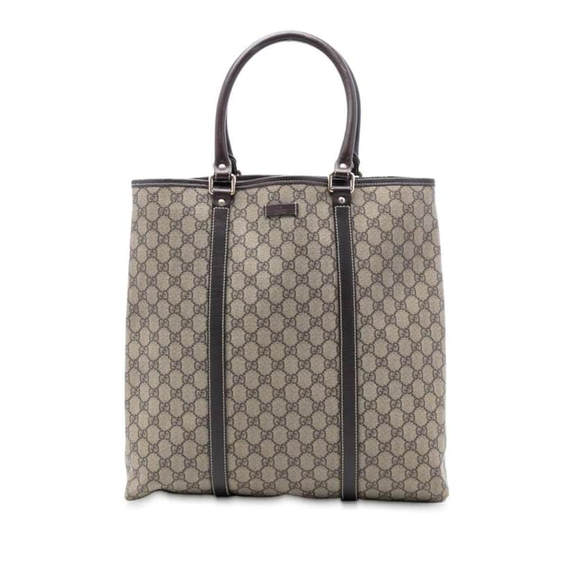 Gucci GG Supreme Joy Vertical Tote Brown Canvas Very good condition - Front View