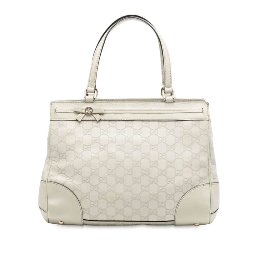 Gucci Guccissima Mayfair Tote White Leather Very good condition - Front View