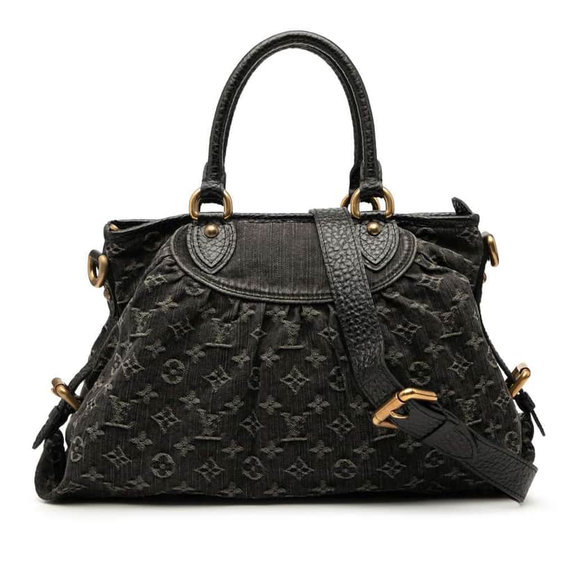 Louis Vuitton Monogram Denim Neo Cabby MM Black Denim Good condition - Front View
