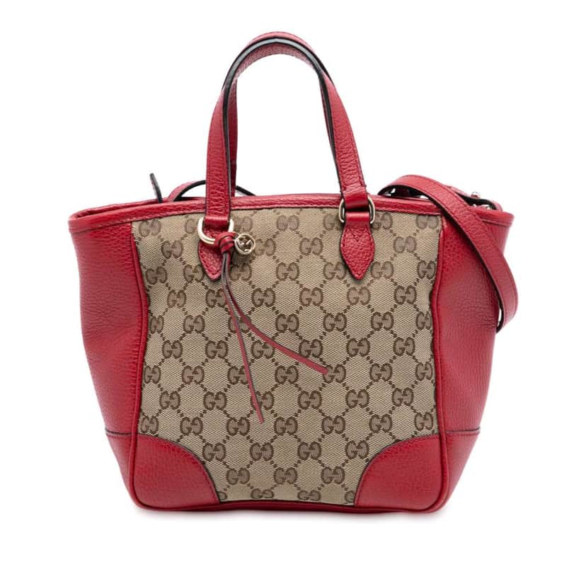 Gucci Small GG Canvas Bree Satchel Brown Canvas Very good condition - Front View