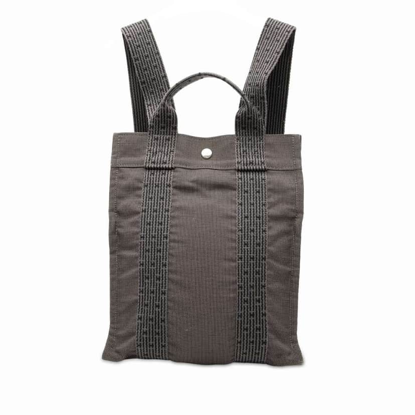 Hermès Canvas Herline Backpack PM Grey Canvas Very good condition - Front View