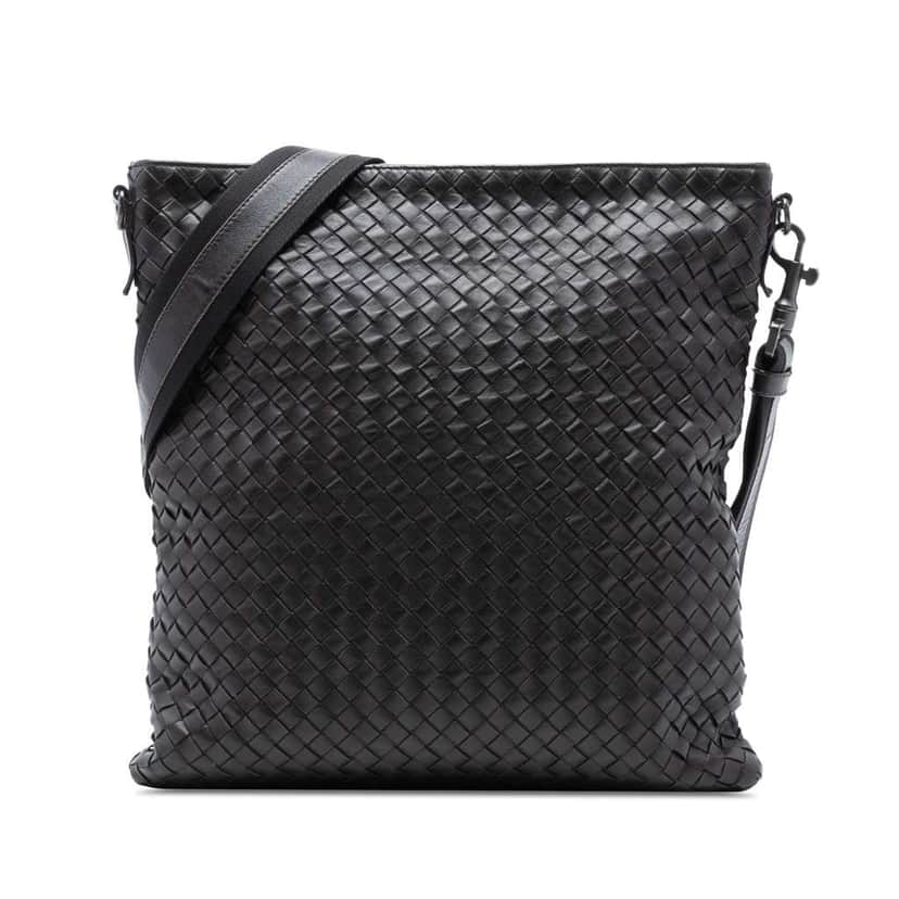 Bottega Veneta Nappa Intrecciato VN Crossbody Brown Leather Very good condition - Front View