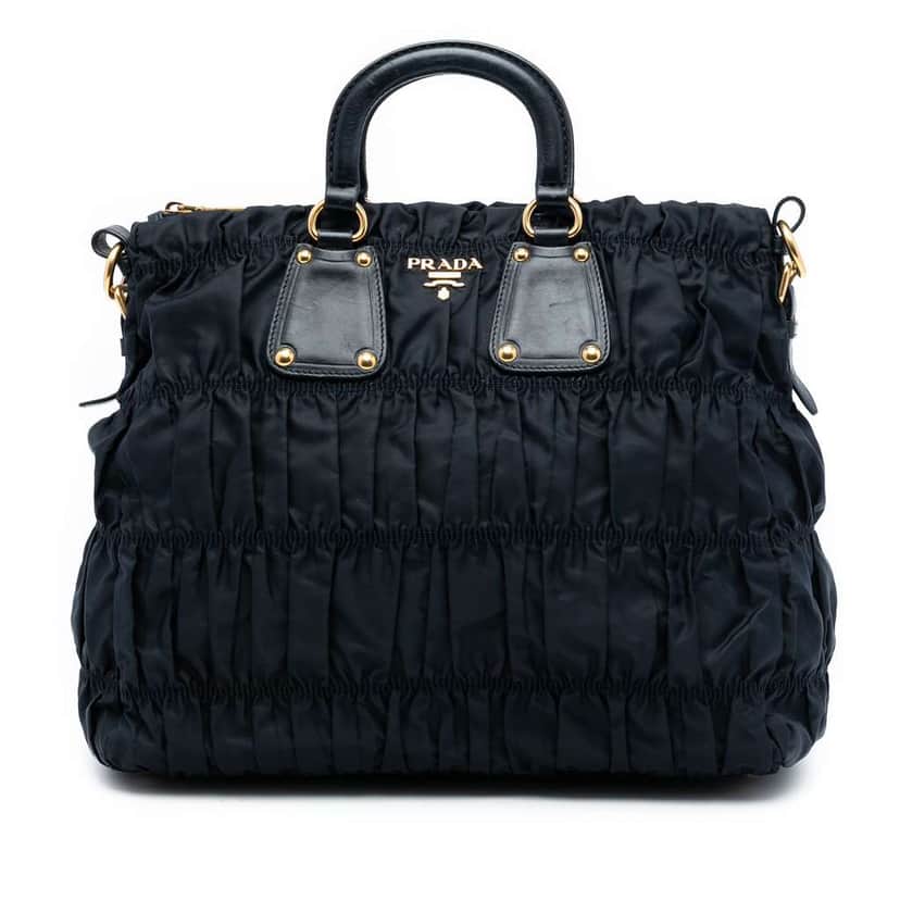 Prada Tessuto Gaufre Satchel Black Good condition - Front View