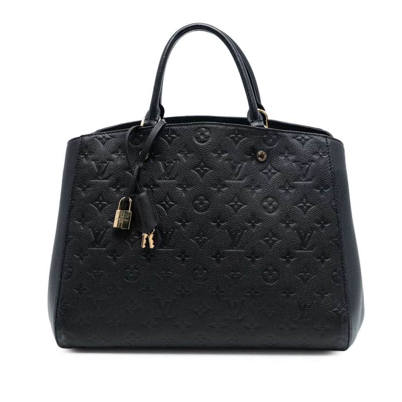 Louis Vuitton Monogram Empreinte Montaigne GM Black Leather Good condition - Front View