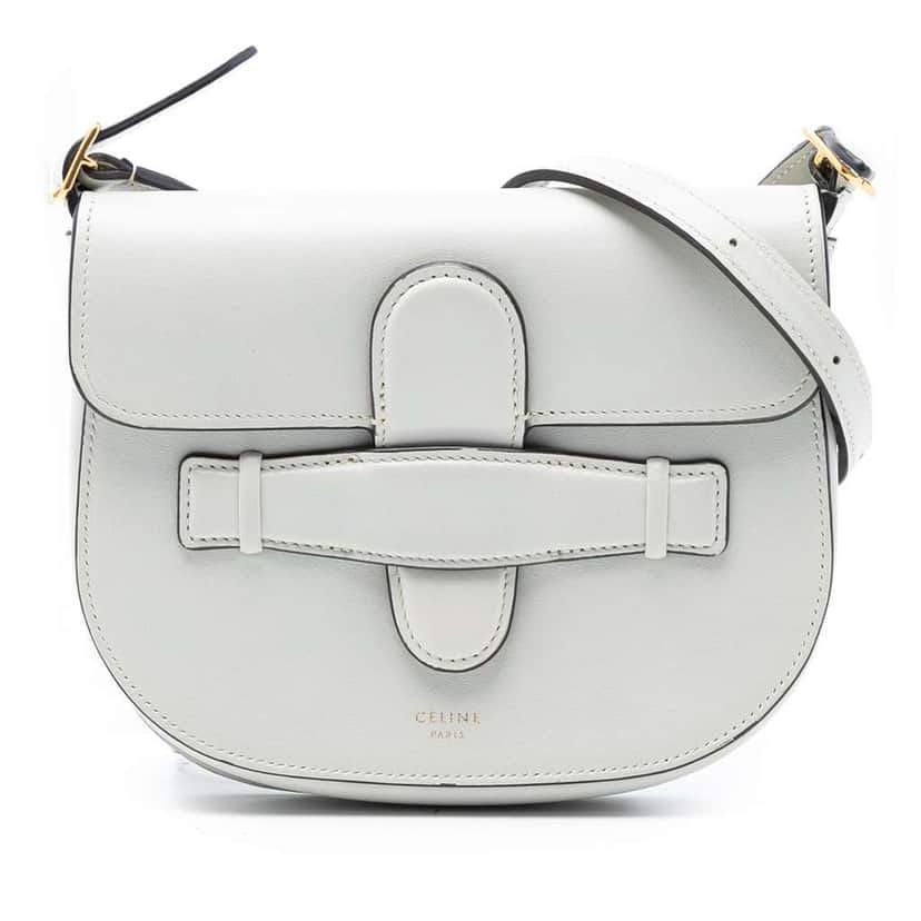 Celine Mini Smooth Calfskin Symmetrical Convertible Bag Grey Leather Very good condition - Front View