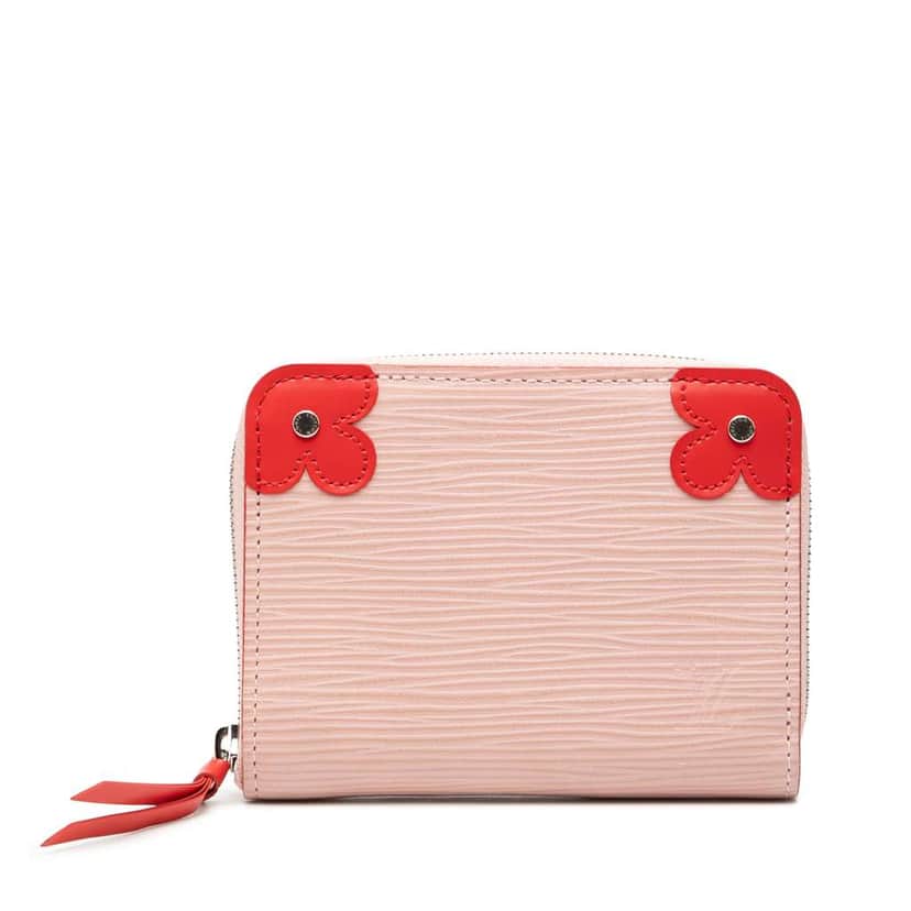 Louis Vuitton Epi Blooming Corners Zippy Coin Purse Pink Leather Good condition - Front View