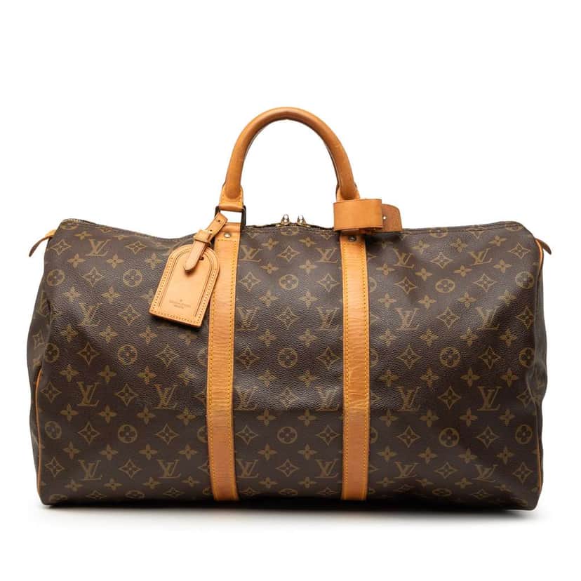 Louis Vuitton Monogram Keepall 50 Brown Fair condition - Front View