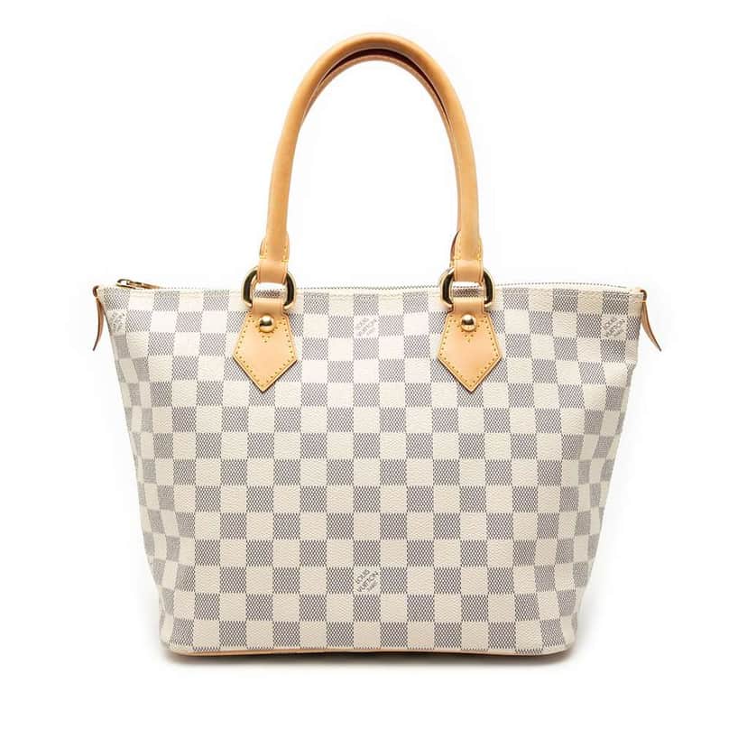 Louis Vuitton Damier Azur Saleya PM White Good condition - Front View