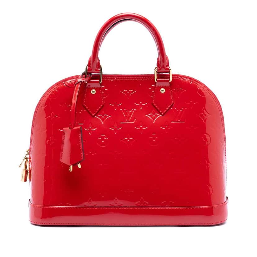 Louis Vuitton Monogram Vernis Alma PM Red Leather Good condition - Front View