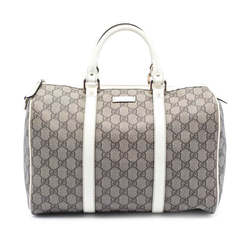 Gucci Medium GG Supreme Joy Boston Bag Brown Canvas Good condition - Front View