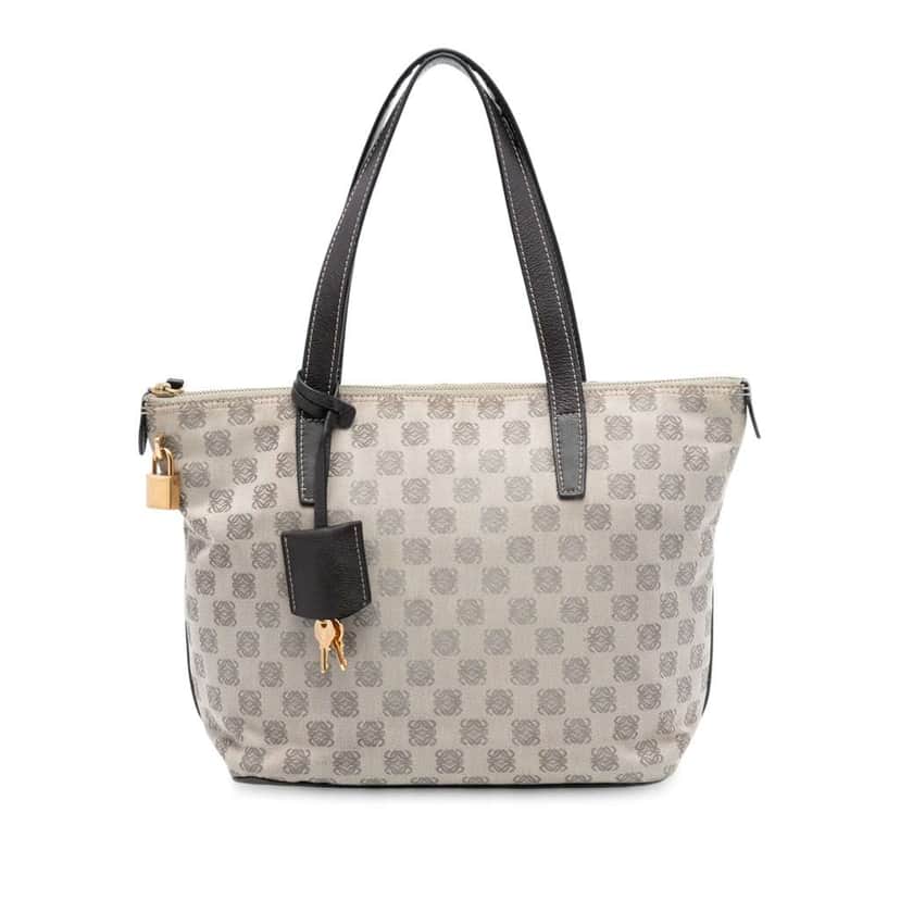 Loewe Anagram Canvas Tote Brown Canvas Very good condition - Front View